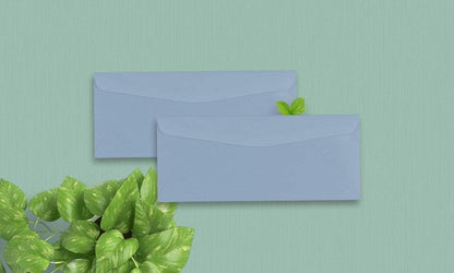 50 Business Envelopes, Standard Flap (Blue, 9.5" x 4.125")