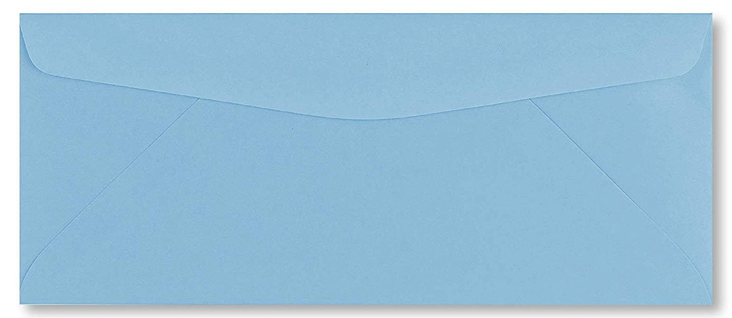 50 Business Envelopes, Standard Flap (Blue, 9.5" x 4.125")