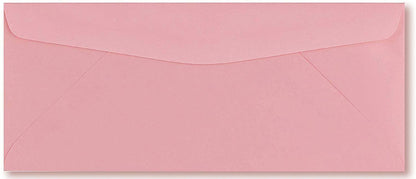 50 Color Pink #10 Business Envelopes, 9.5" x 4.125", Standard Flap