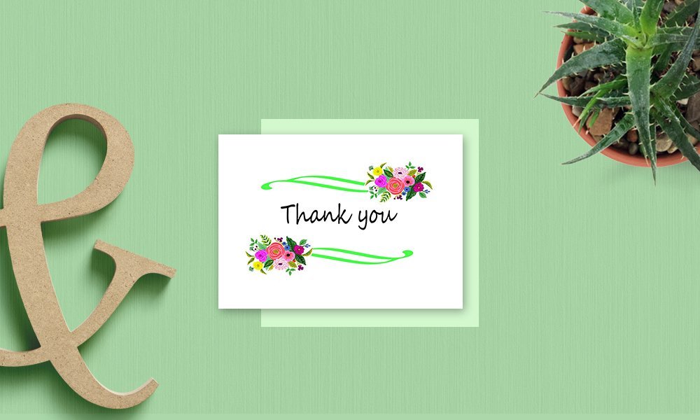 Thank You Cards Set - Perfect Gift for Anniversary, Graduations, Weddings - 50 Amazing 4x7 Inches of White Note Cards with Blank Greeting Space - Envelopes Included - Assorted Elegant Floral Design