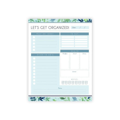 Daily Planner - 8.5x11 Inches of Undated Checklist Organizer Tear-Off Pads with Field Task Notes - for Home and Work Journal, Personal Goals, Scheduling and Planning to-Do List - 50 Sheets - Greenery